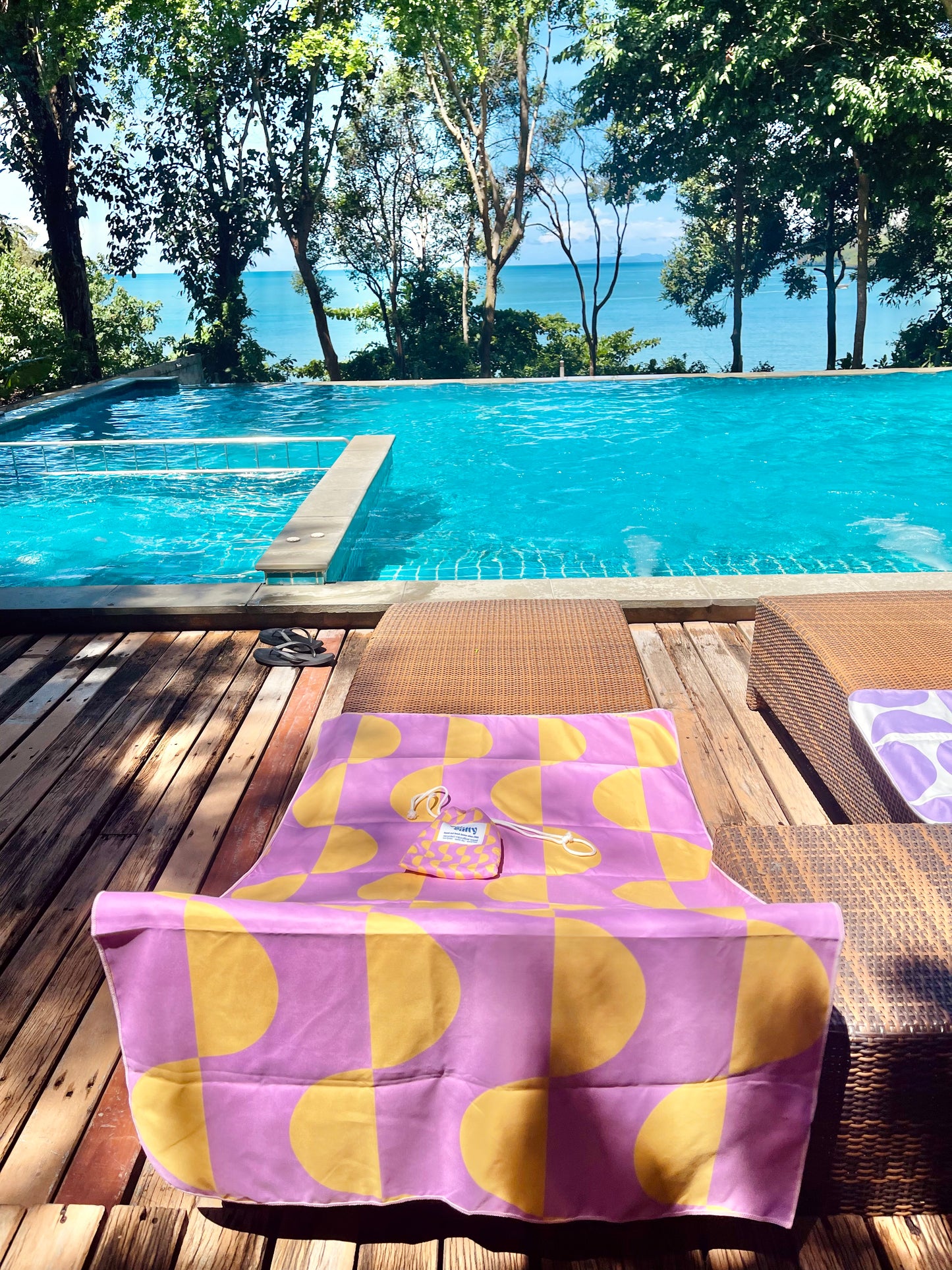 Serviette de plage - Séchage rapide, compacte et sans sable - Grande (160 x 80 cm) - Orange et rose