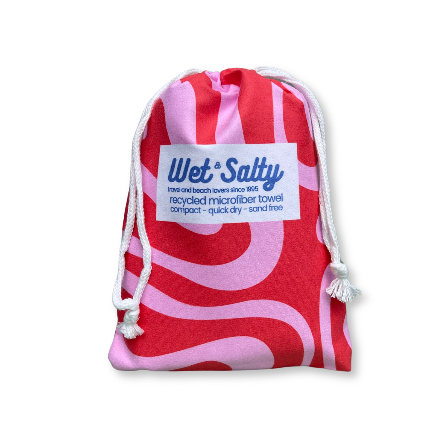 Beach Towel - Quick Dry, Compact & Sand Free - Large (160 x 80cm) - Red & Pink Fusion