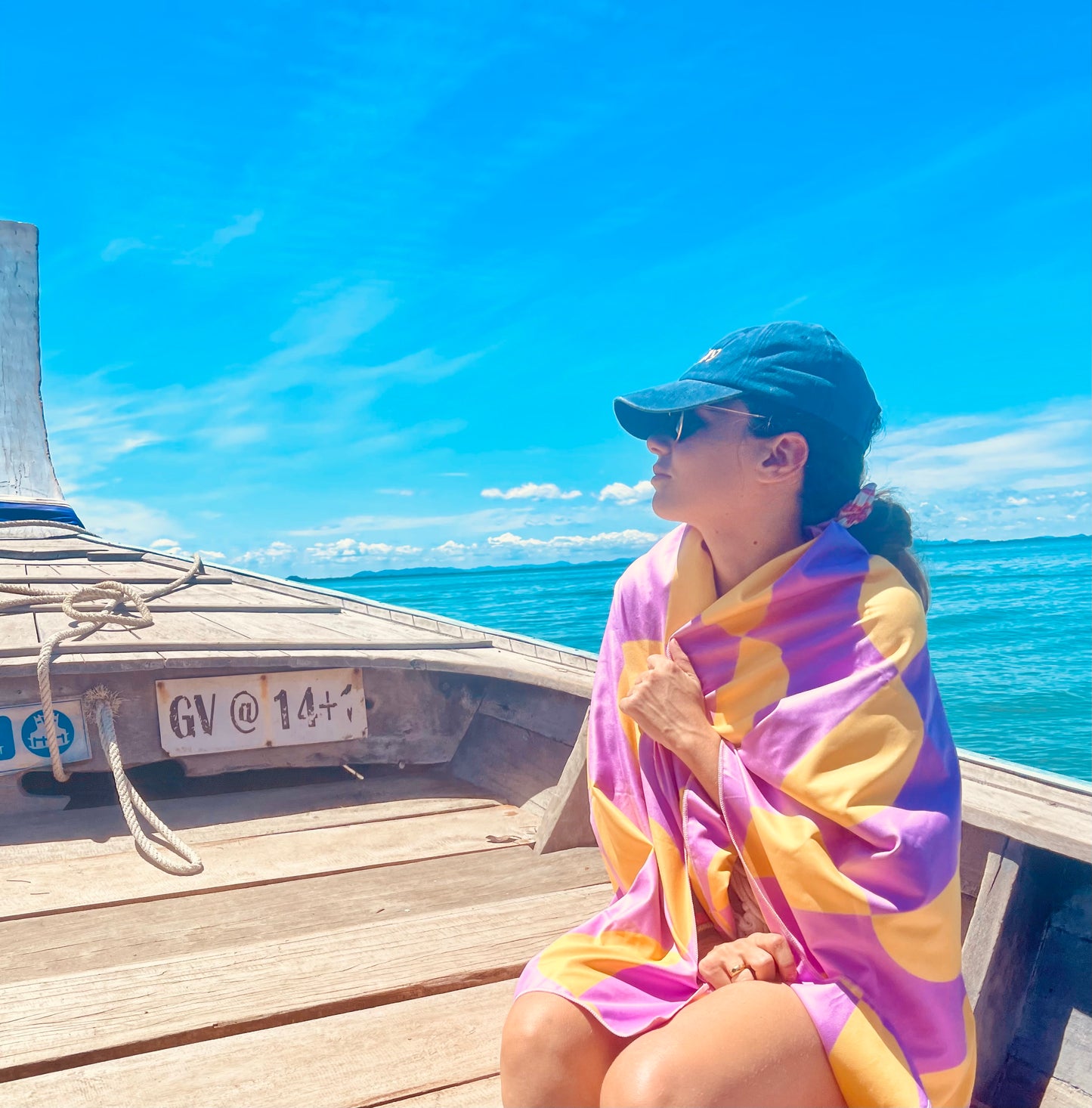 Serviette de plage - Séchage rapide, compacte et sans sable - Grande (160 x 80 cm) - Orange et rose