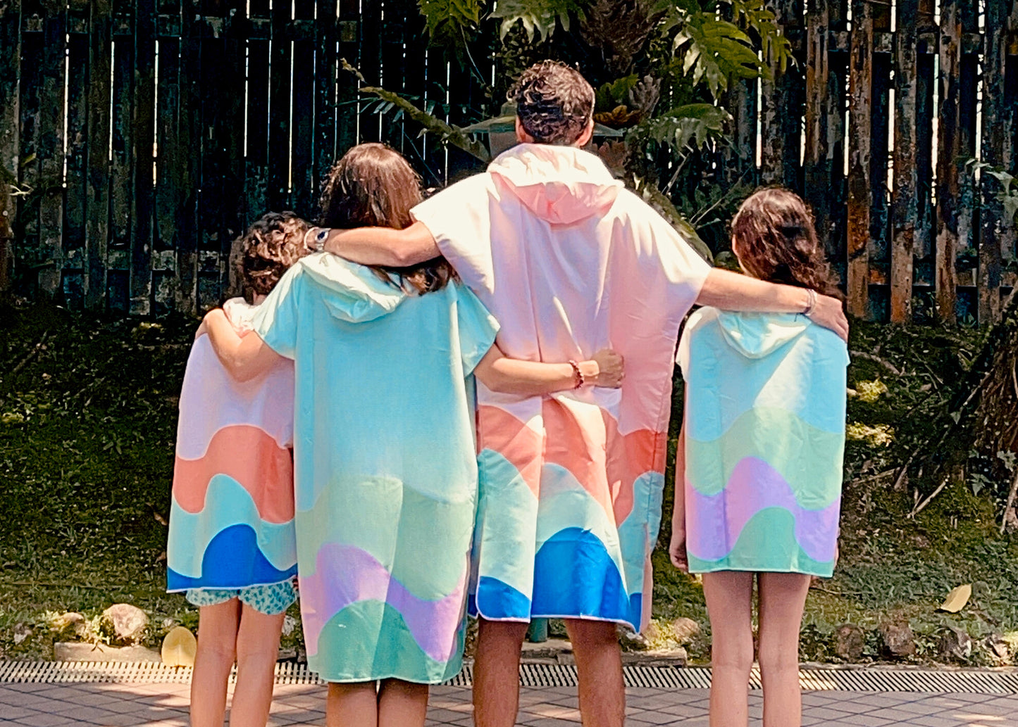 family beach poncho