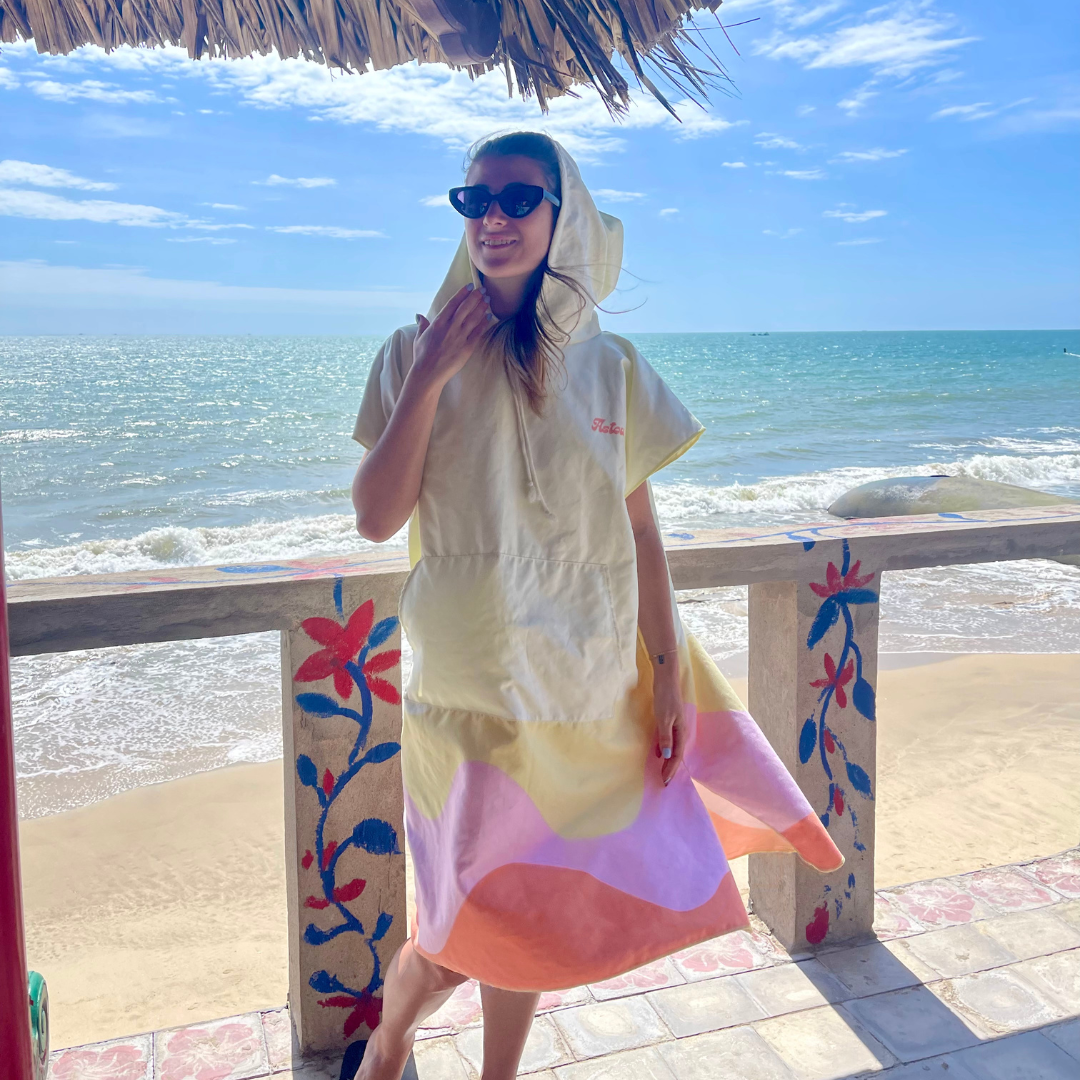 Women Beach Poncho - Surf Poncho - Compact, Quick Dry & Sand Free - Recycled Microfiber