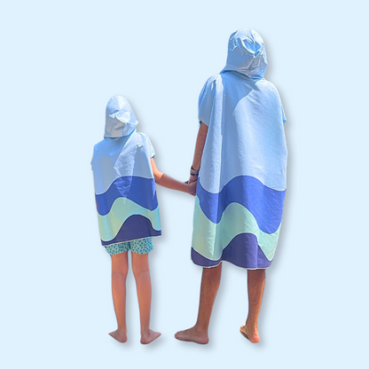 kids poncho hooded towel boy