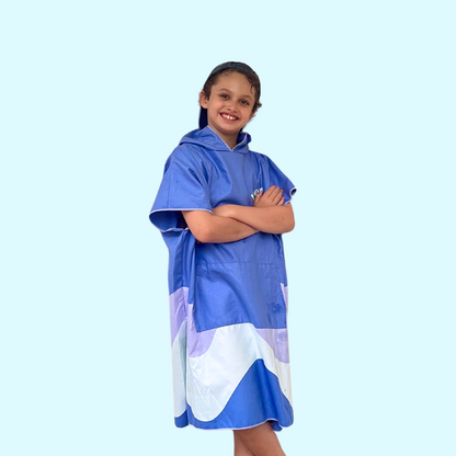 kids poncho hooded towel boy